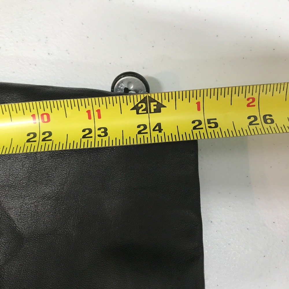 Sutton California Leather Jacket Mens 42 Black Car Coat Button Front Lined - Picture 5 of 16